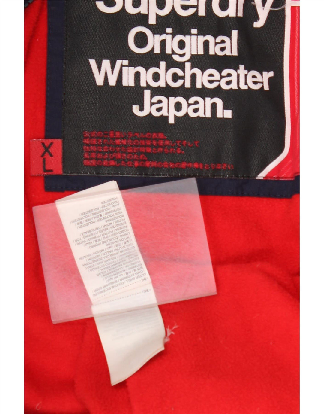 SUPERDRY Veste coupe-vent à capuche Windcheater pour homme UK 42 XL Bleu marine