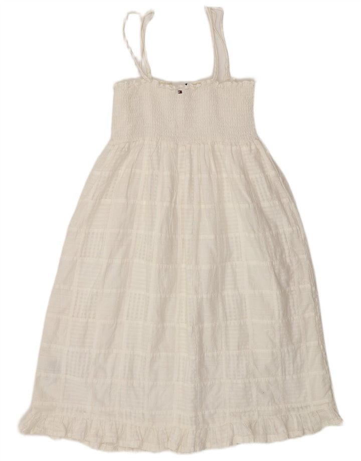 Tommy Hilfiger Robe d'été pour femme UK 8 Petit coton à carreaux blancs