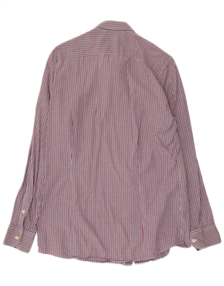 Benetton Chemise Bleu Moyen Carreaux Coton Homme