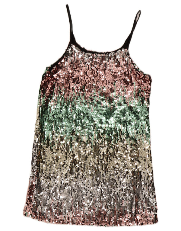 vintage Womens Shift Dress UK 12 Moyen Multicolore Moucheté