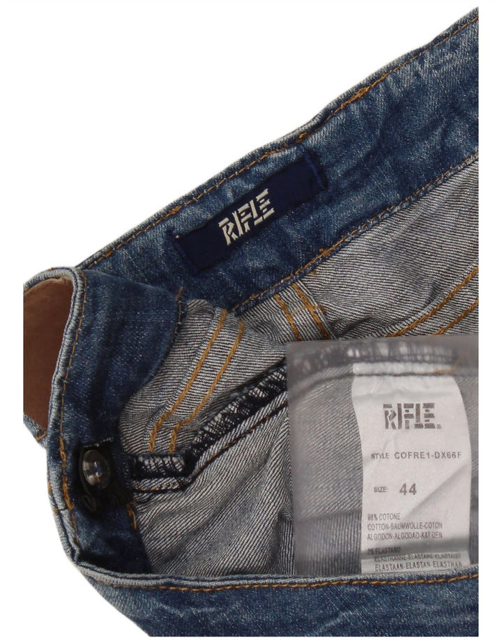 Rifle Jean slim vieilli pour femme IT 44 Medium W34 L30 Bleu Coton
