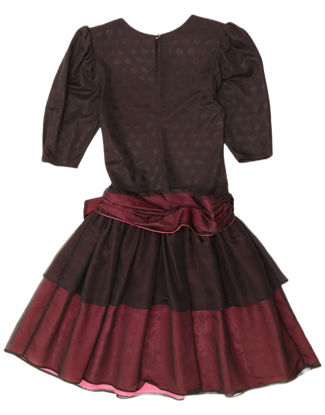 YESSICA Robe à volants pour femme EU 36 Petit Noir Polyester Colorblock