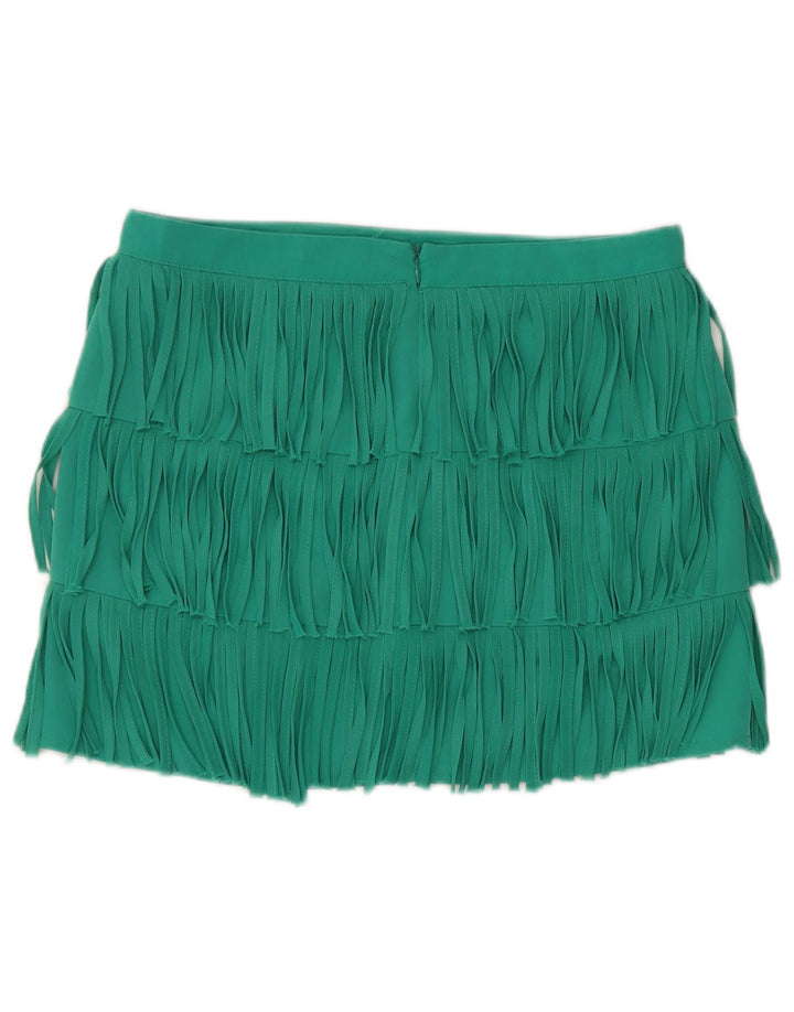 Zara Femme Mini Jupe Medium W28 Vert Polyester