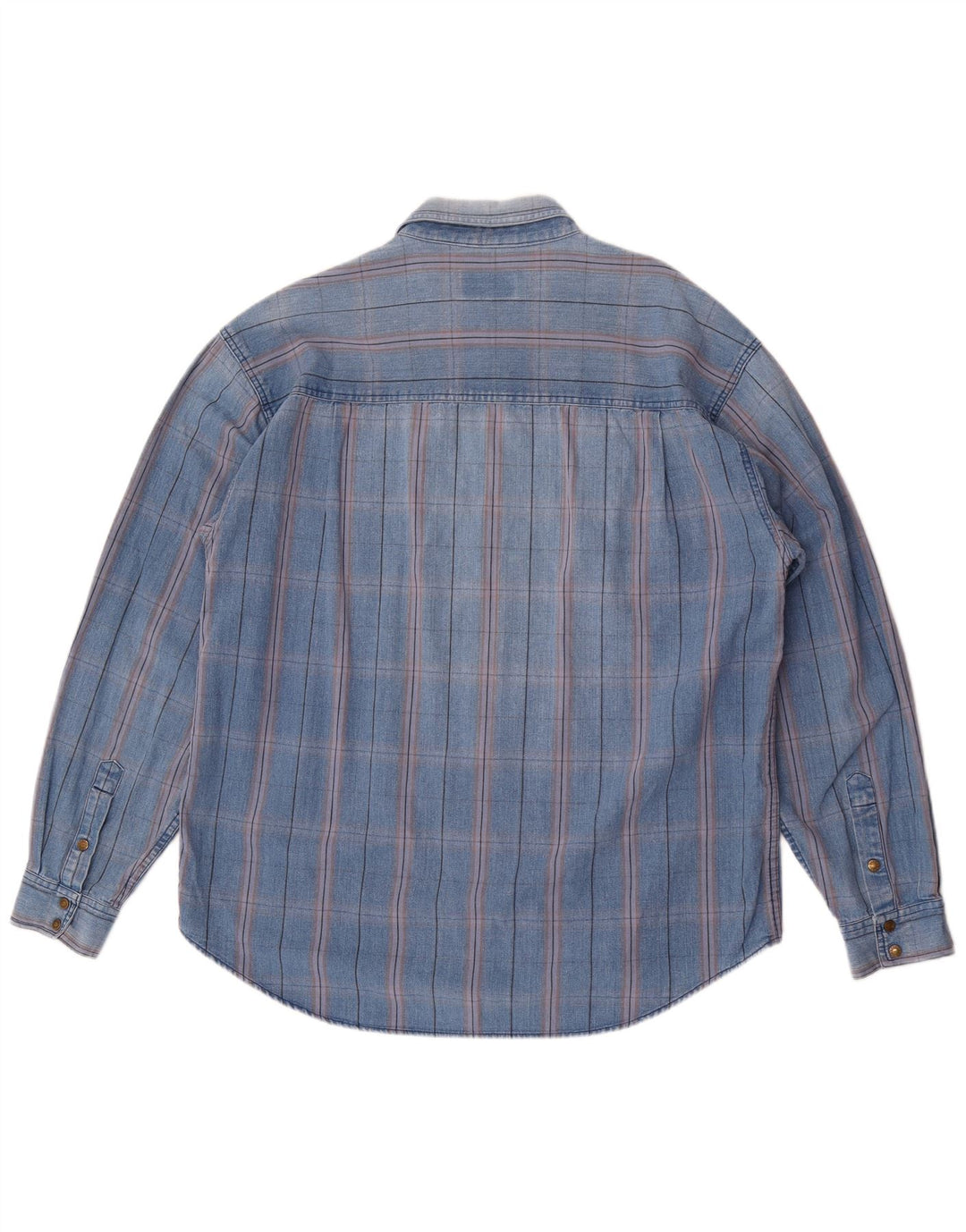 Wrangler Chemise western pour homme 2XL en coton à carreaux bleus