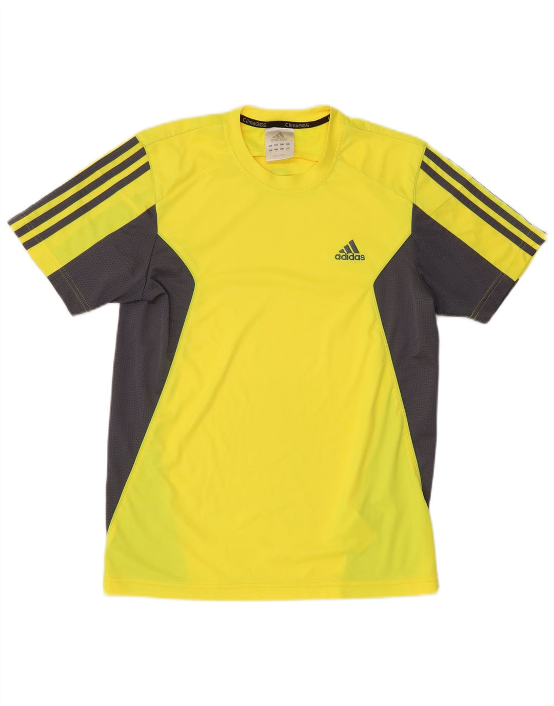 Adidas Hommes Clima 365 T-Shirt Haut Petit Jaune Colorblock Polyester