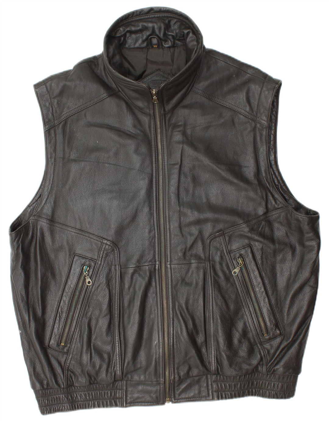 PRINCE Gilet en Cuir Homme IT 56 3XL Cuir Noir