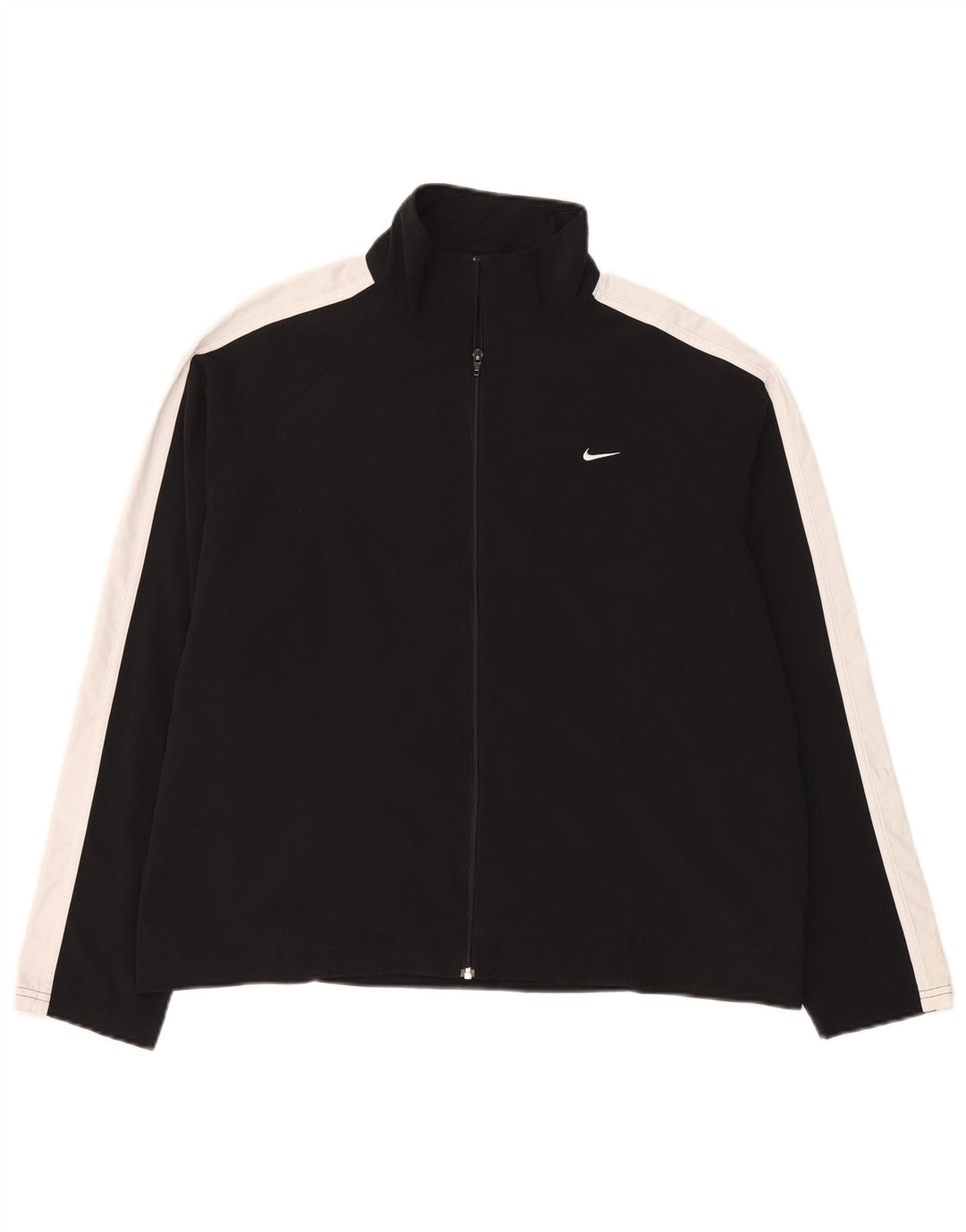Nike Veste de survêtement pour femme US 12/14 Large Noir Colorblock Polyester