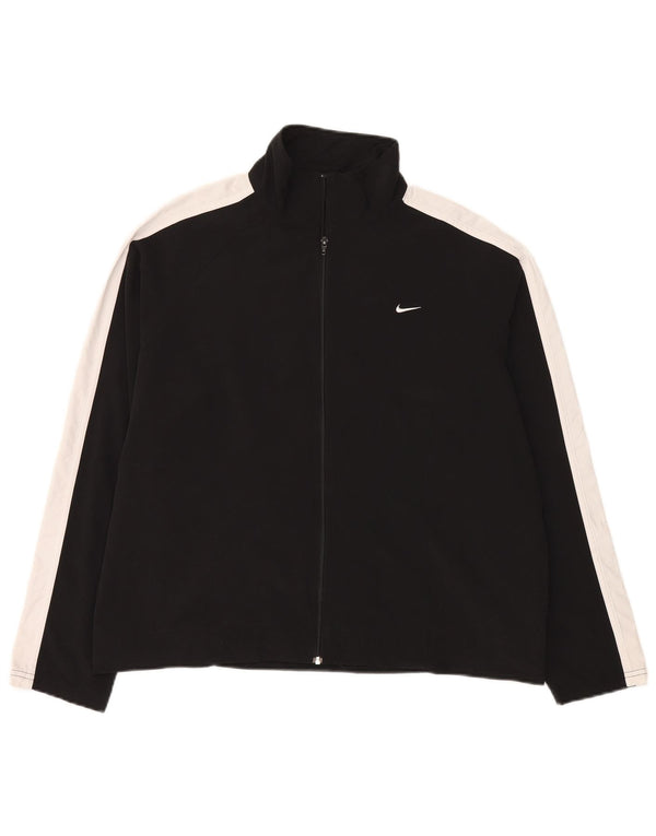 Nike Veste de survêtement pour femme US 12/14 Large Noir Colorblock Polyester