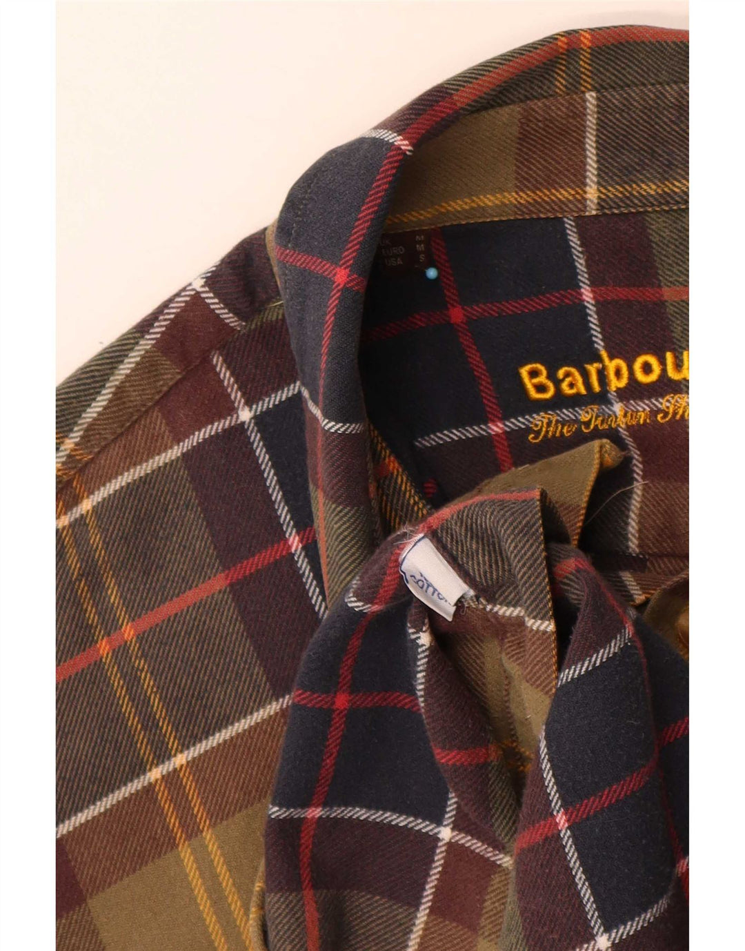 Barbour Chemise en flanelle coupe régulière pour homme en coton à carreaux vert moyen
