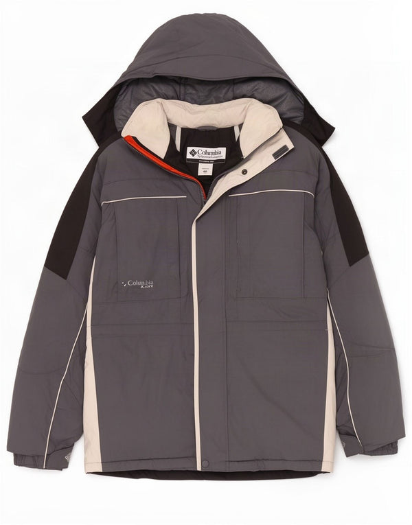 Columbia Veste de Ski à Capuche Garçon 15-16 ans Gris Colorblock Nylon