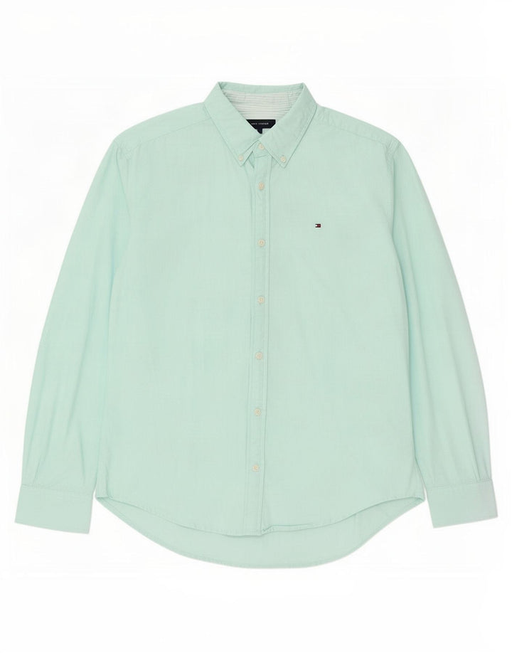 Tommy Hilfiger Chemise Homme Large Turquoise Coton