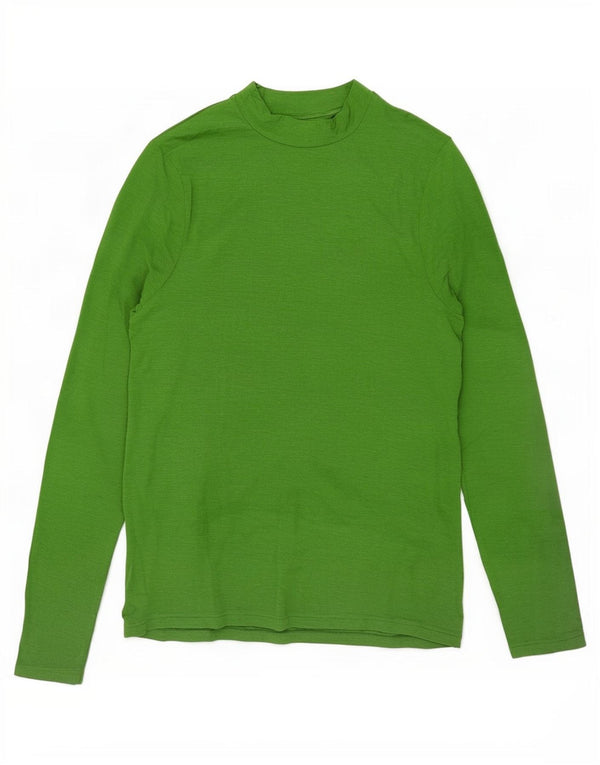 Marks & Spencer Haut à manches longues pour femme UK 14 Large Vert Moucheté Modal