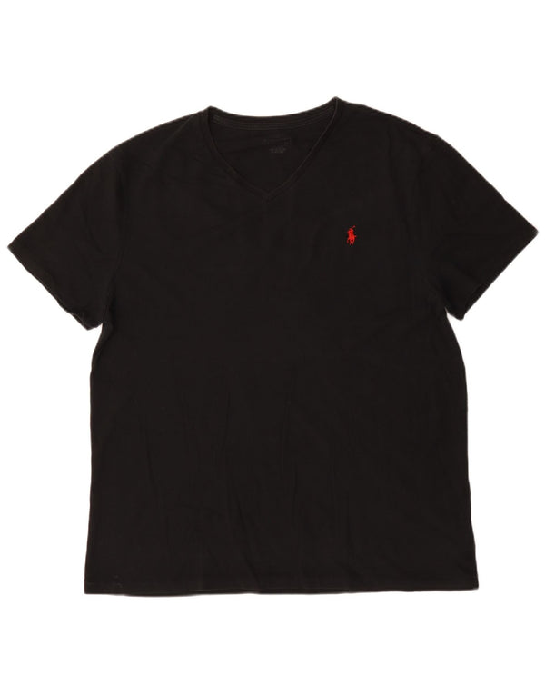 Polo Ralph Lauren T-shirt ajusté personnalisé pour hommes, haut XL en coton noir