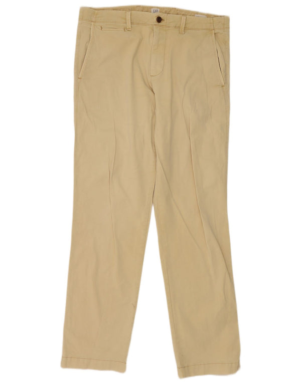 Gap Pantalon Chino Droit Homme W34 L34 Jaune Coton