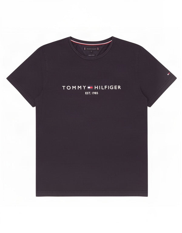 Tommy Hilfiger T-shirt graphique pour homme en coton bleu marine Taille L