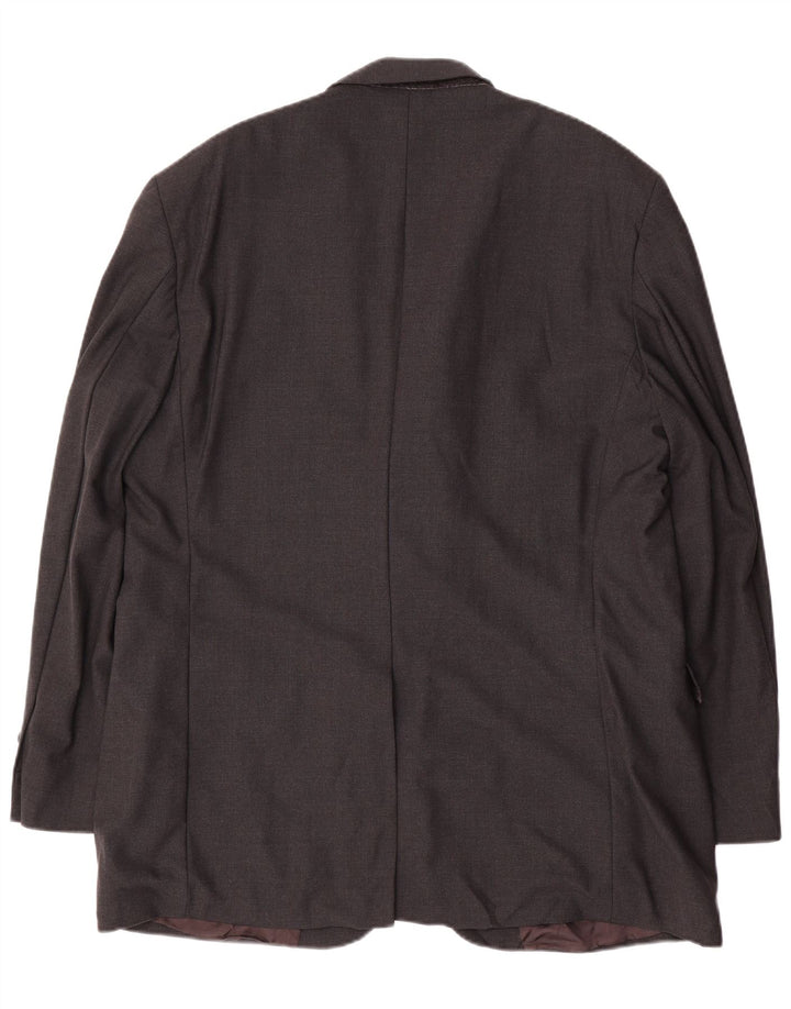 Brooks Brothers Veste blazer longue à 2 boutons pour homme UK 46 3XL Gris Laine