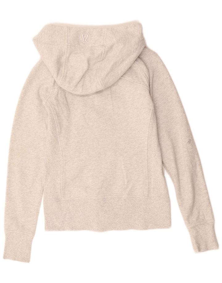 LULULEMON Pull à capuche zippé pour femme US 6 Coton gris moyen