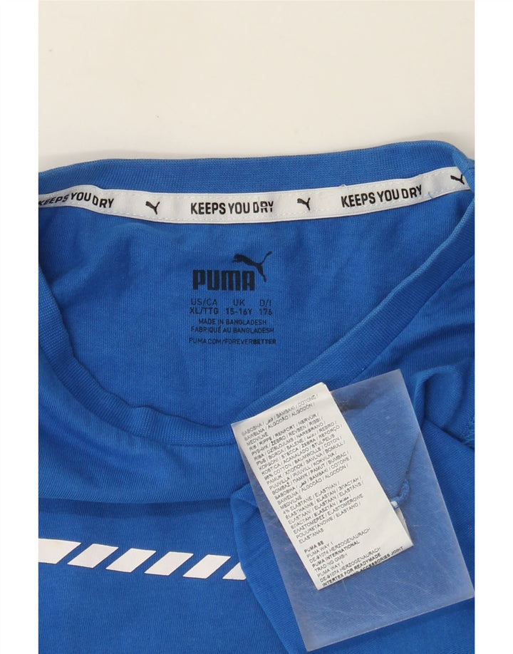 Puma T-Shirt Graphique Garçon 15-16 ans Bleu Coton