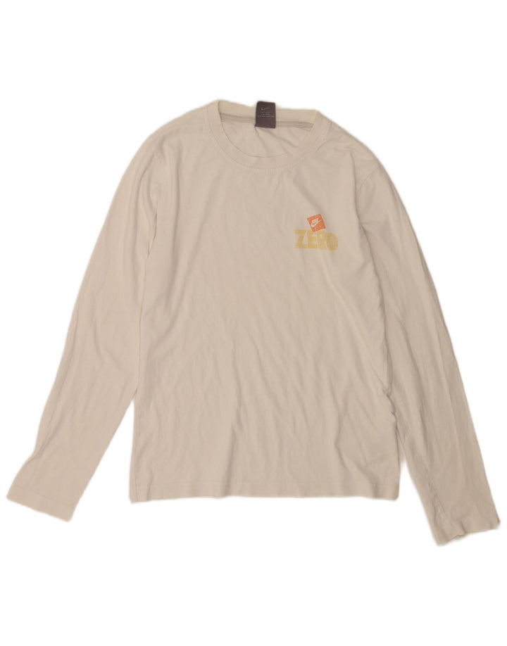 Nike Haut à manches longues pour homme UK 36/38 Petit Blanc Coton