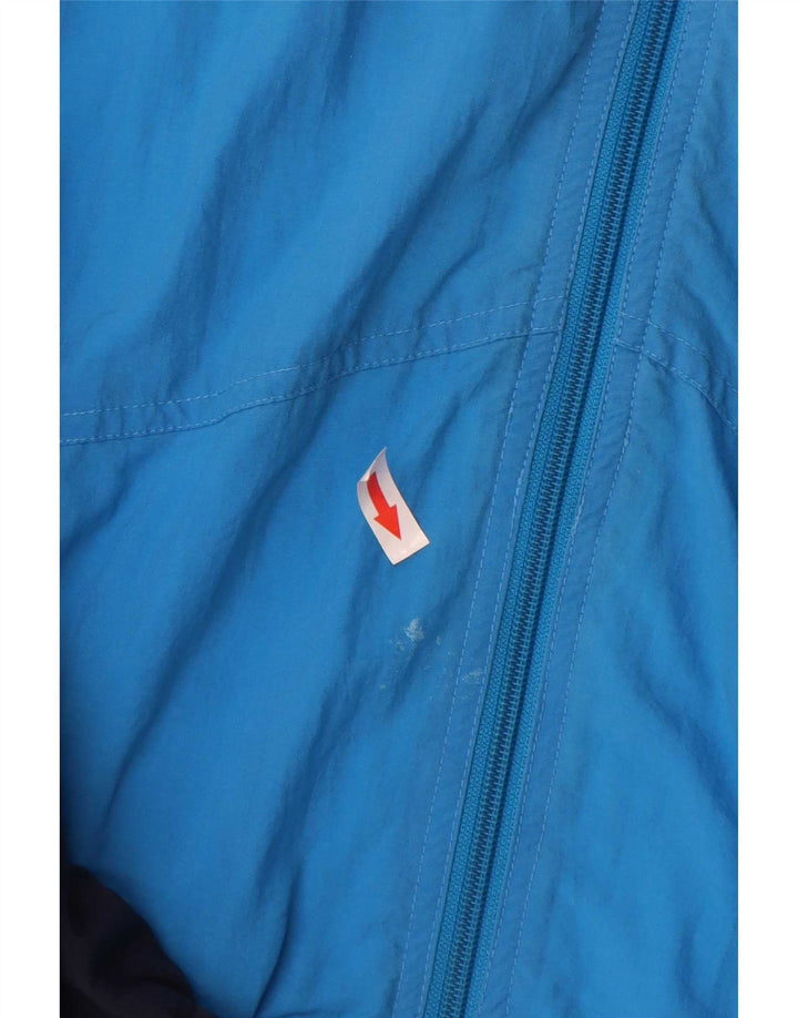 vintage Mens Loose Fit Survêtement Top Veste Bleu Moyen Colourblock