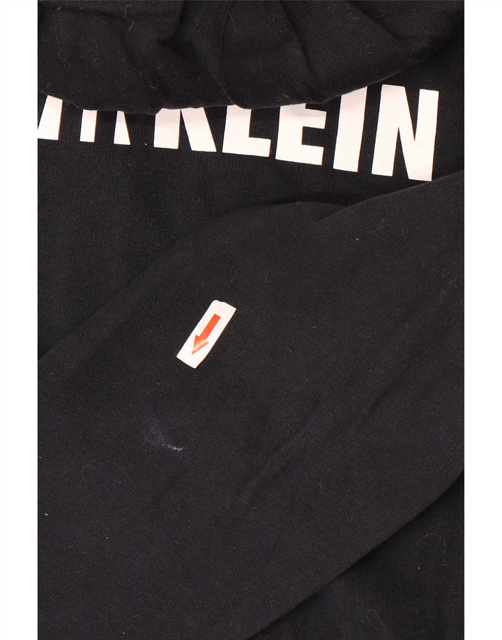 Calvin Klein Pull à Capuche Graphique Zippé Homme Noir Moyen