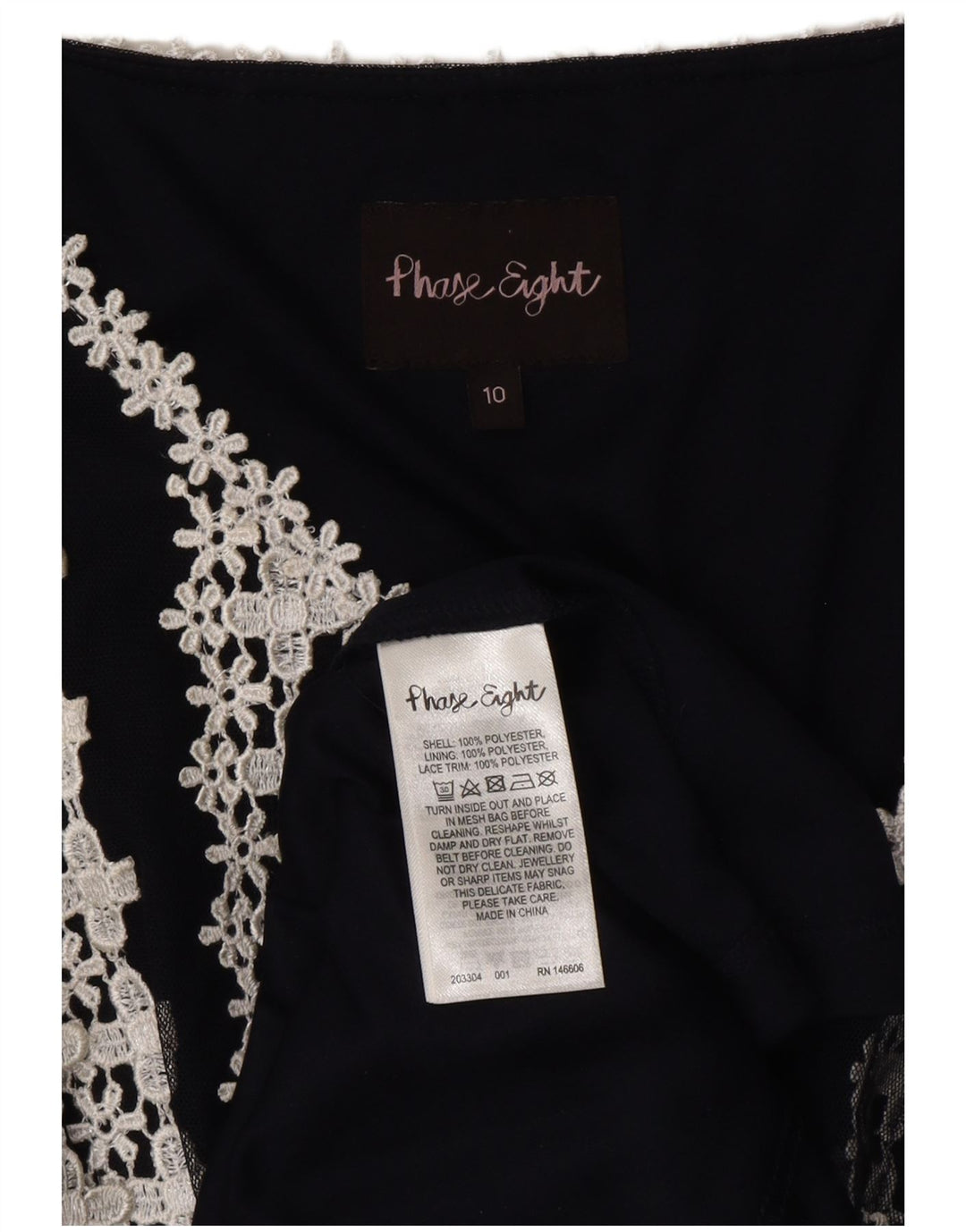 PHASE EIGHT Robe longue sans manches pour femme UK 10 Petit Bleu Marine Floral