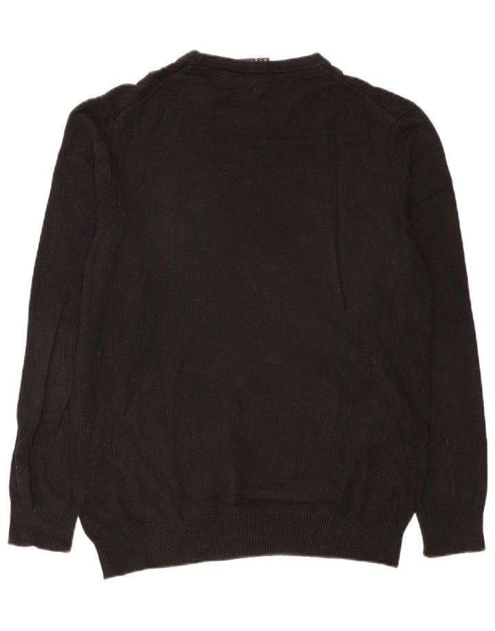 Lyle & Scott Pull Col Rond Homme Noir Moyen Coton