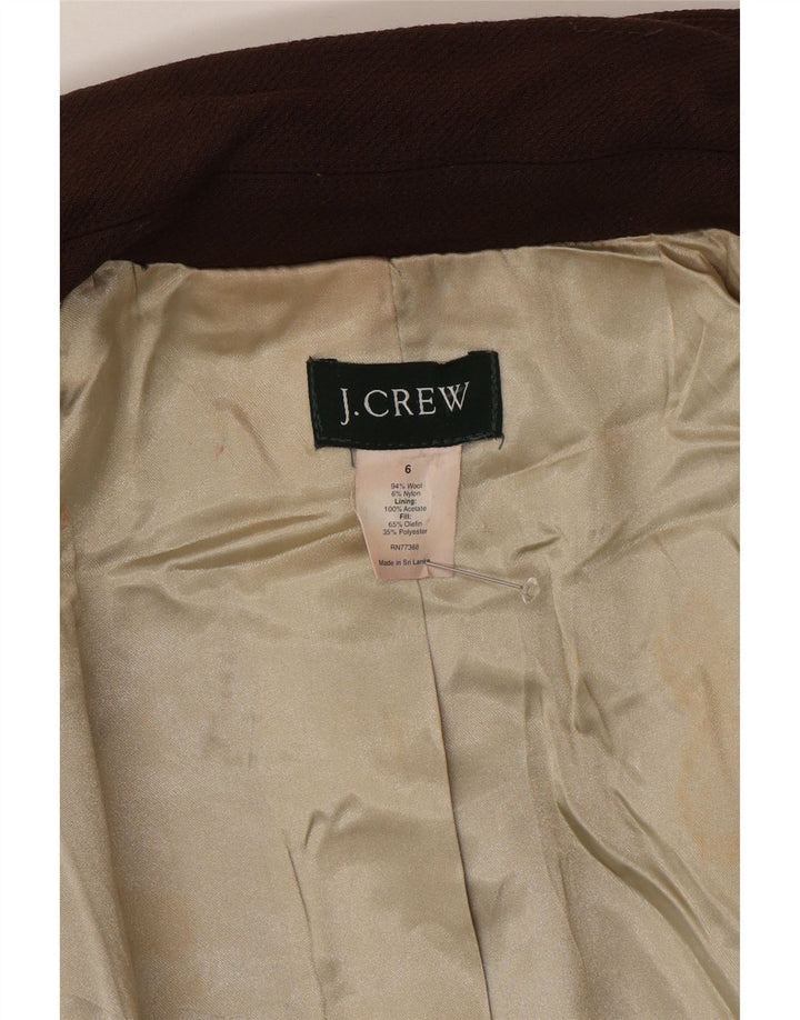 J. Crew Manteau Femme US 6 Laine Marron Moyen