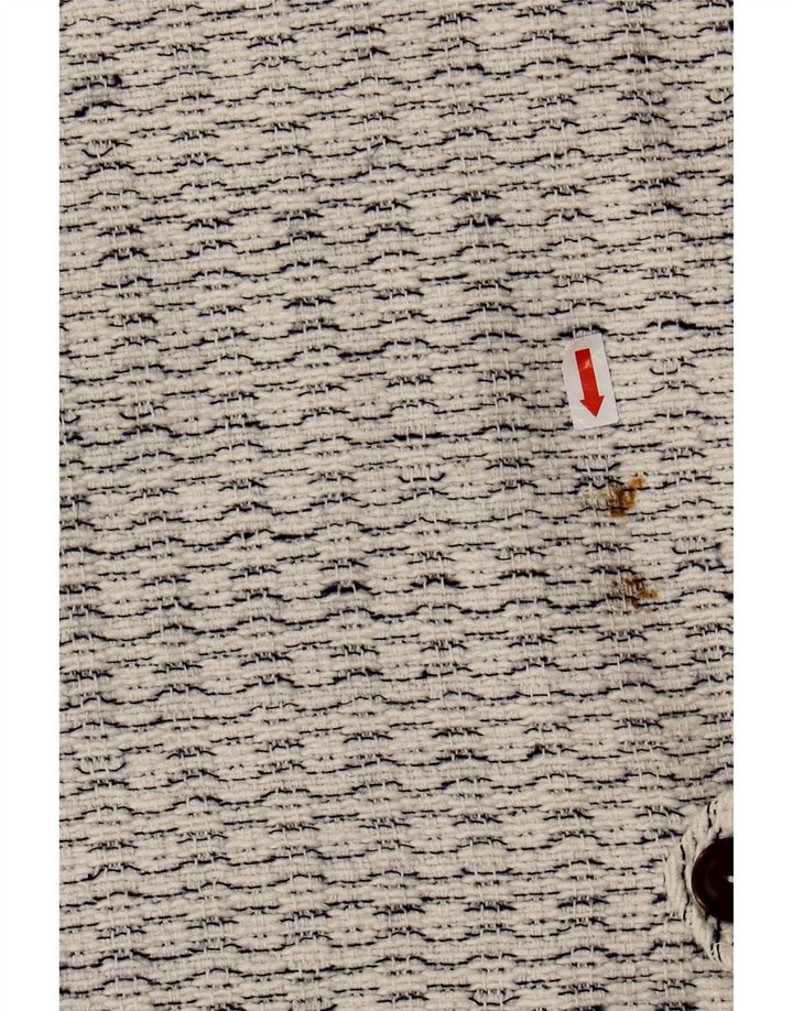 gilet homme vintage moyen blanc moucheté