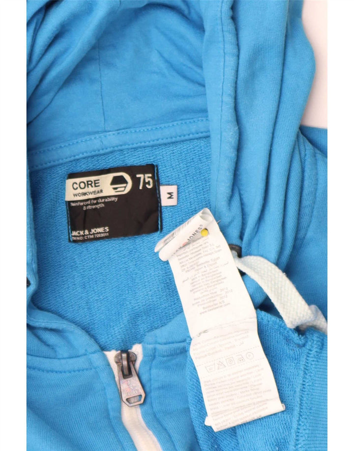 Jack & Jones Sweat à Capuche Zippé Graphique Homme Bleu Moyen Coton