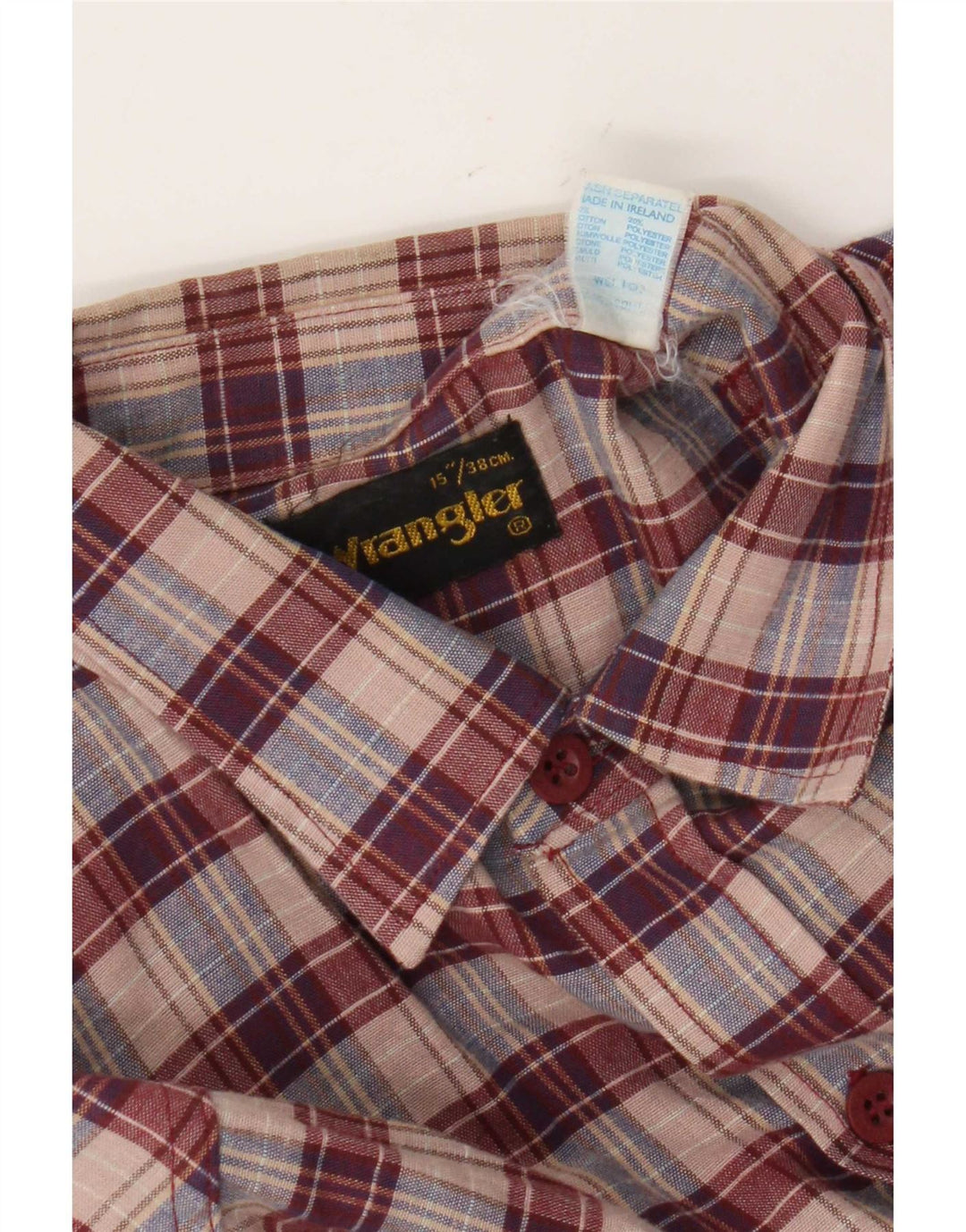 Wrangler Chemise en flanelle pour homme Taille 38 15 Coton à carreaux rouge moyen