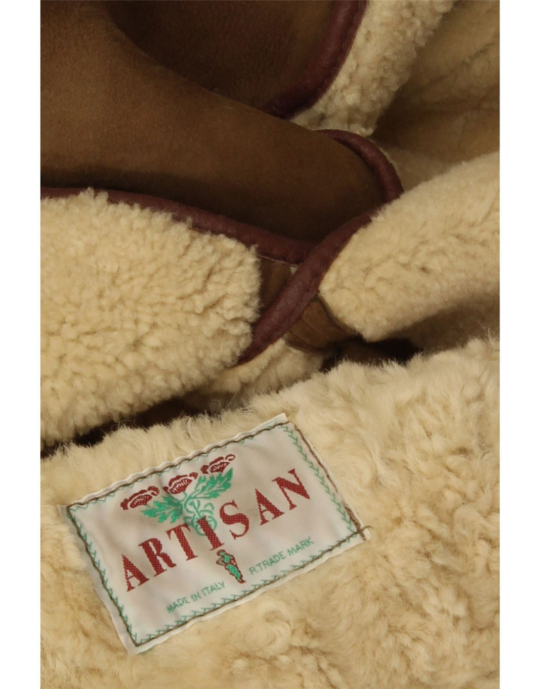 Artisan Manteau en peau de mouton pour femme UK 18 XL Kaki Hiver