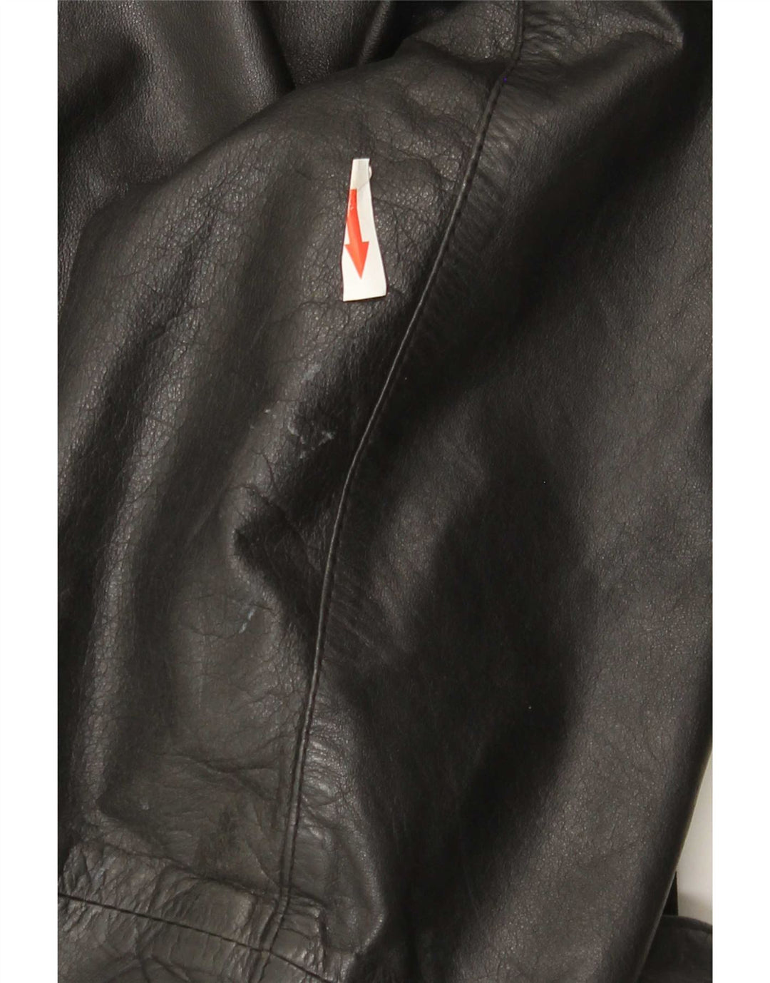 VINTAGE Veste en cuir femme UK 16 Grand cuir noir