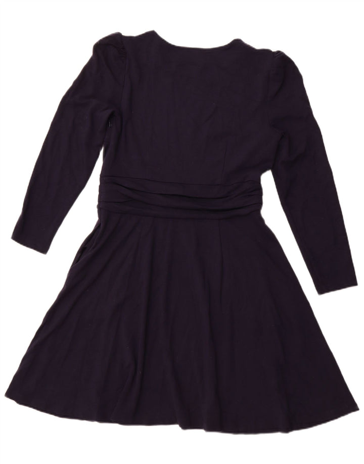 BODEN Robe trapèze à manches longues pour femme UK 44 Bleu marine moyen Viscose