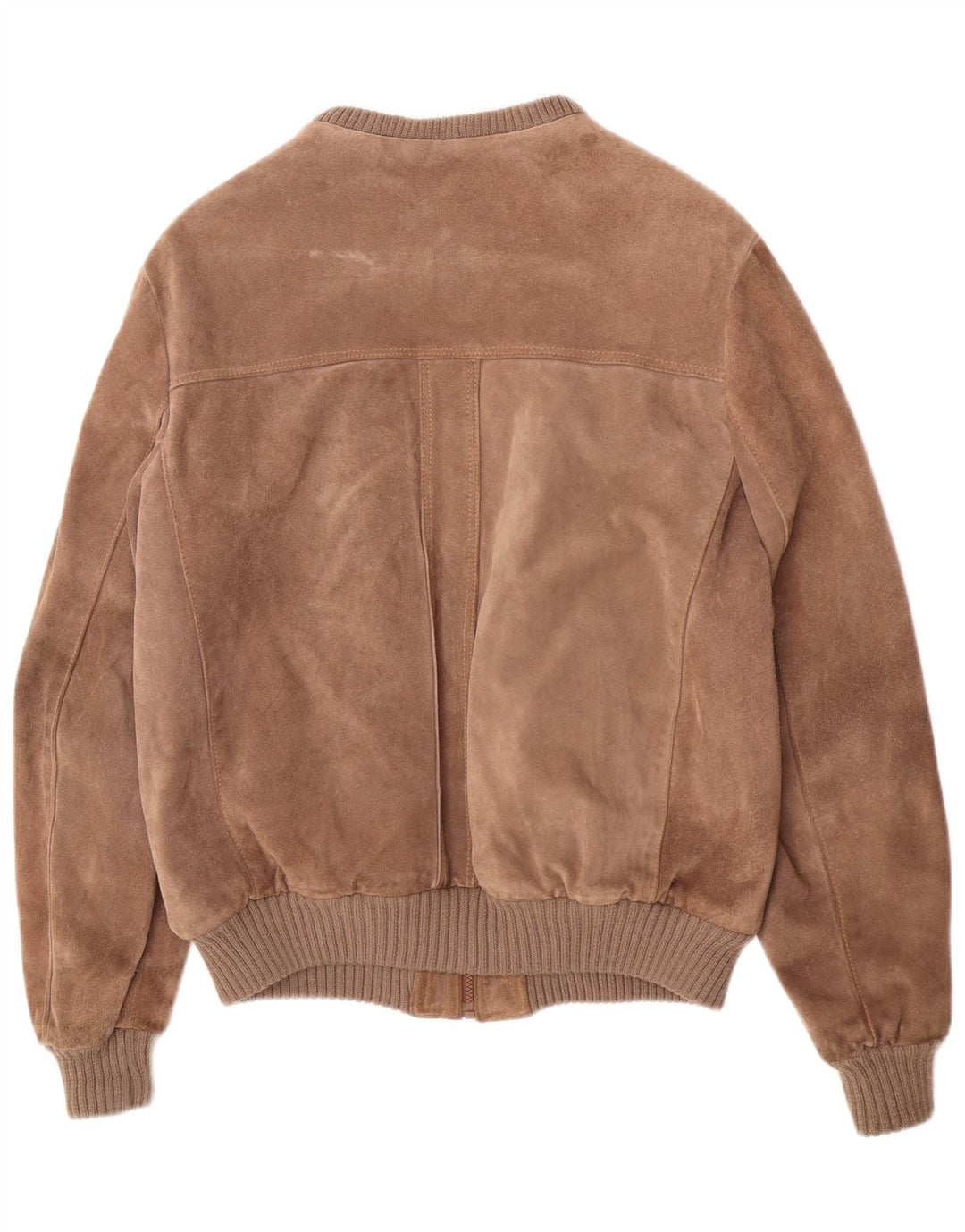 vintage Mens Suede Bomber Jacket UK 38 Brun Moyen