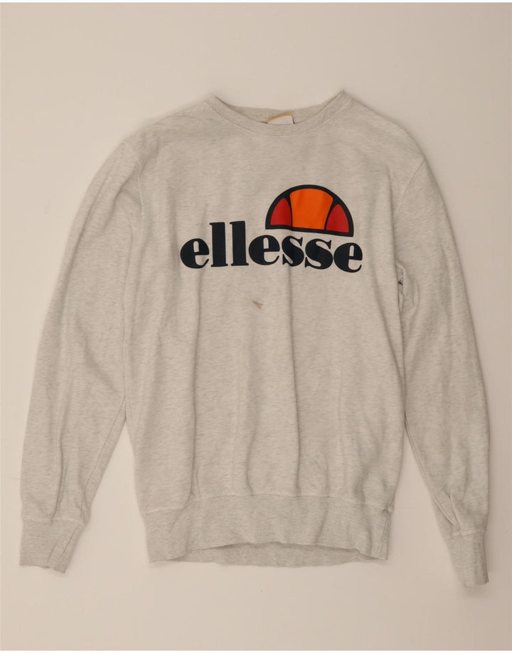 ELLESSE Mens Graphic Sweatshirt Jumper Large Grey Cotton Vintage Ellesse and Second-Hand Ellesse from Messina Hembry 