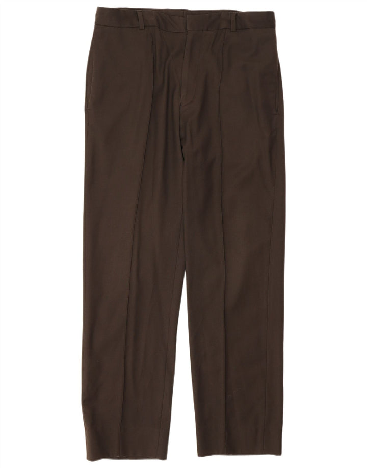 Calvin Klein Pantalon de Costume Droit Femme W32 L30 Marron