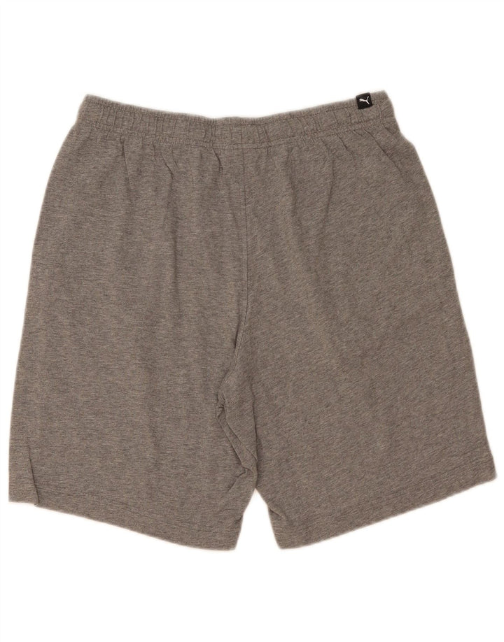 Puma Short de Sport Homme Gris Moyen Coton