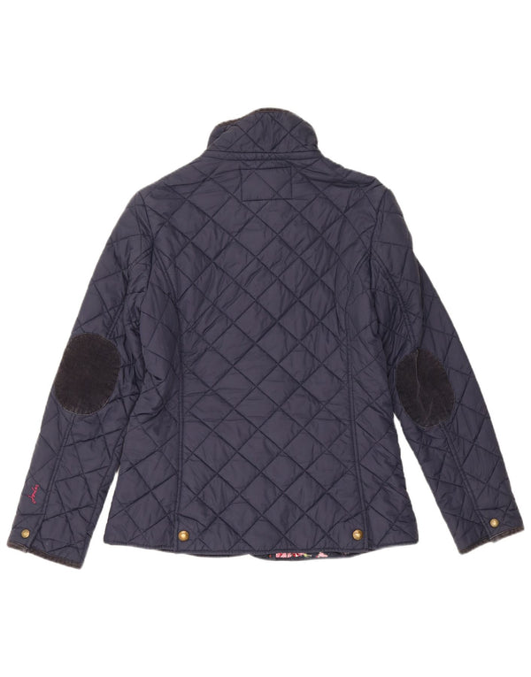 Joules Veste matelassée pour femme UK 12 en coton bleu marine moyen