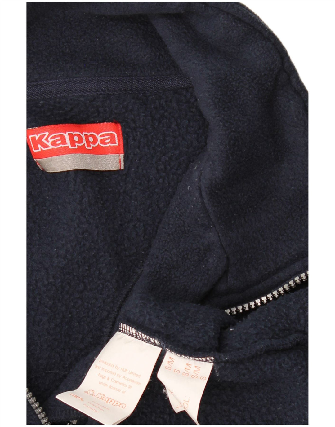 KAPPA Pull Polaire Col Zippé Homme Petit Bleu Marine Polyester