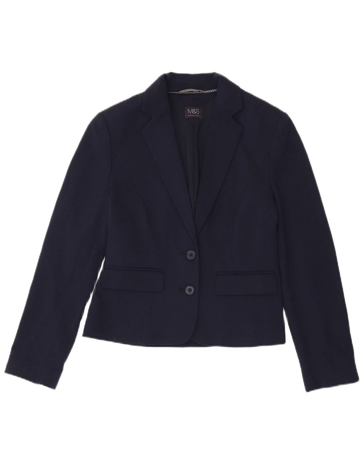 Marks & Spencer Veste blazer à 2 boutons pour femme UK 8 Small Bleu marine