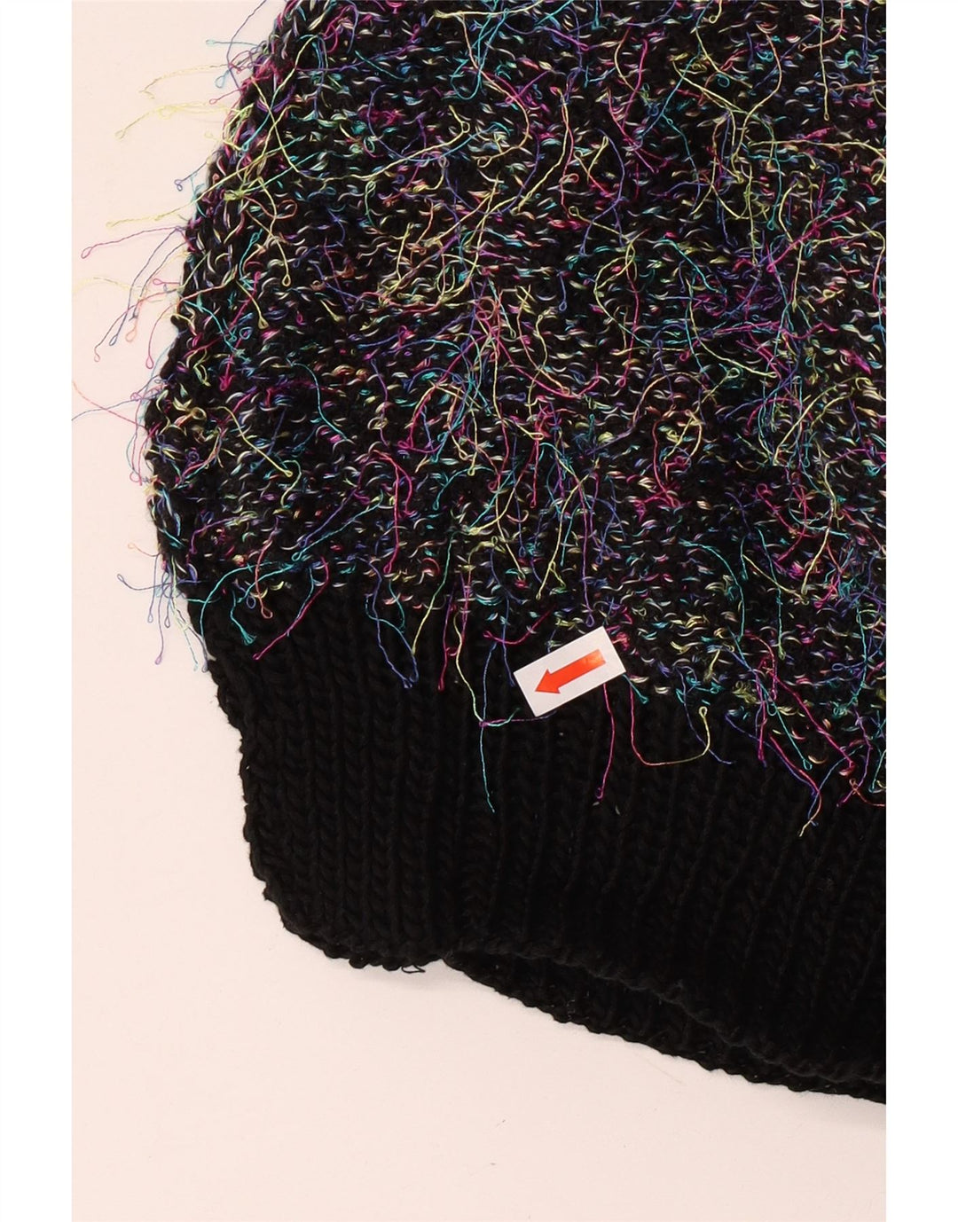 vintage Femmes Surdimensionné Turtle Neck Jumper Pull UK 18 XL Multicolore