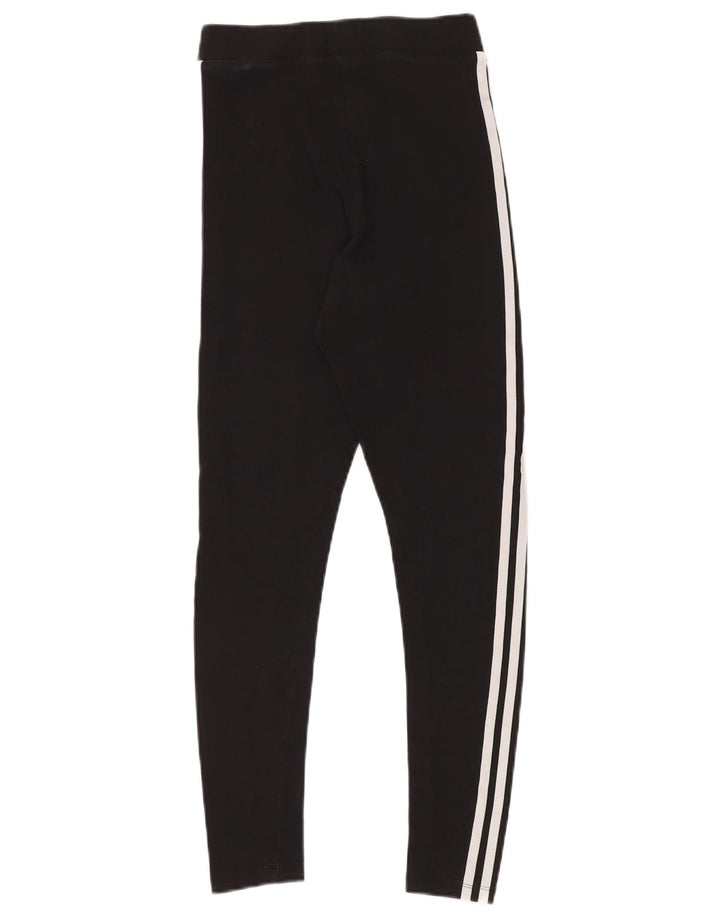 ADIDAS Leggings Femme UK 8 Petit Noir Coton