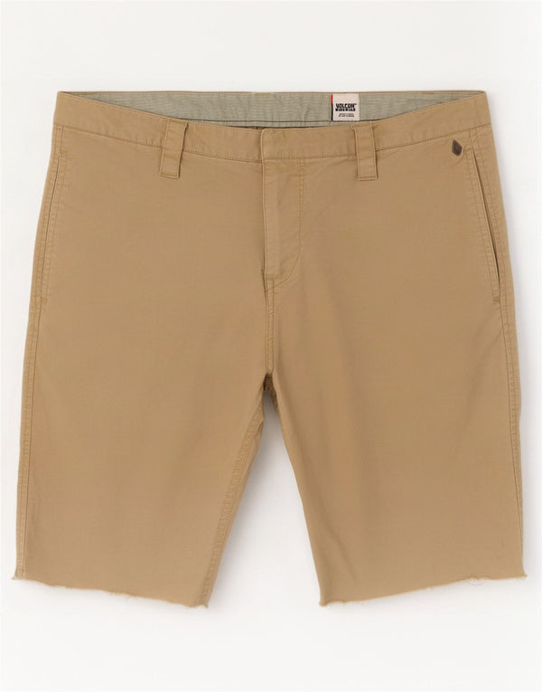 Volcom Short Chino Workwear Homme W34 Large Marron Coton