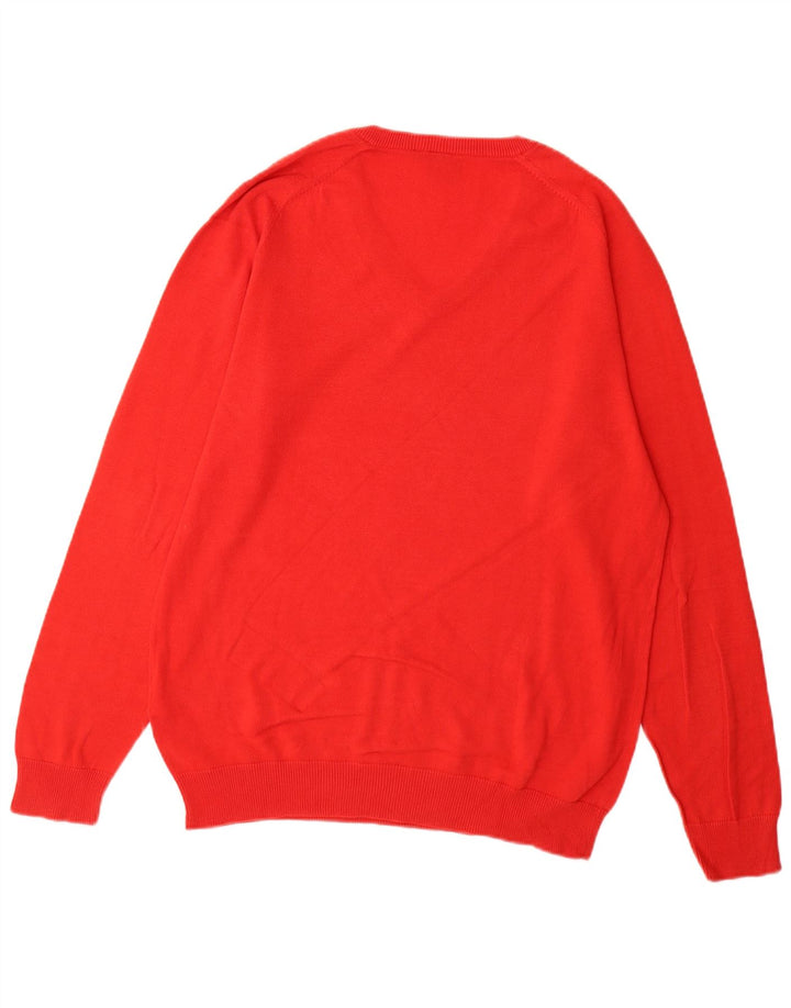Carhartt Pull col V pour homme en coton rouge Large
