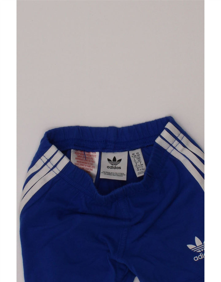 ADIDAS Short de sport bébé garçon 6-9 mois bleu coton
