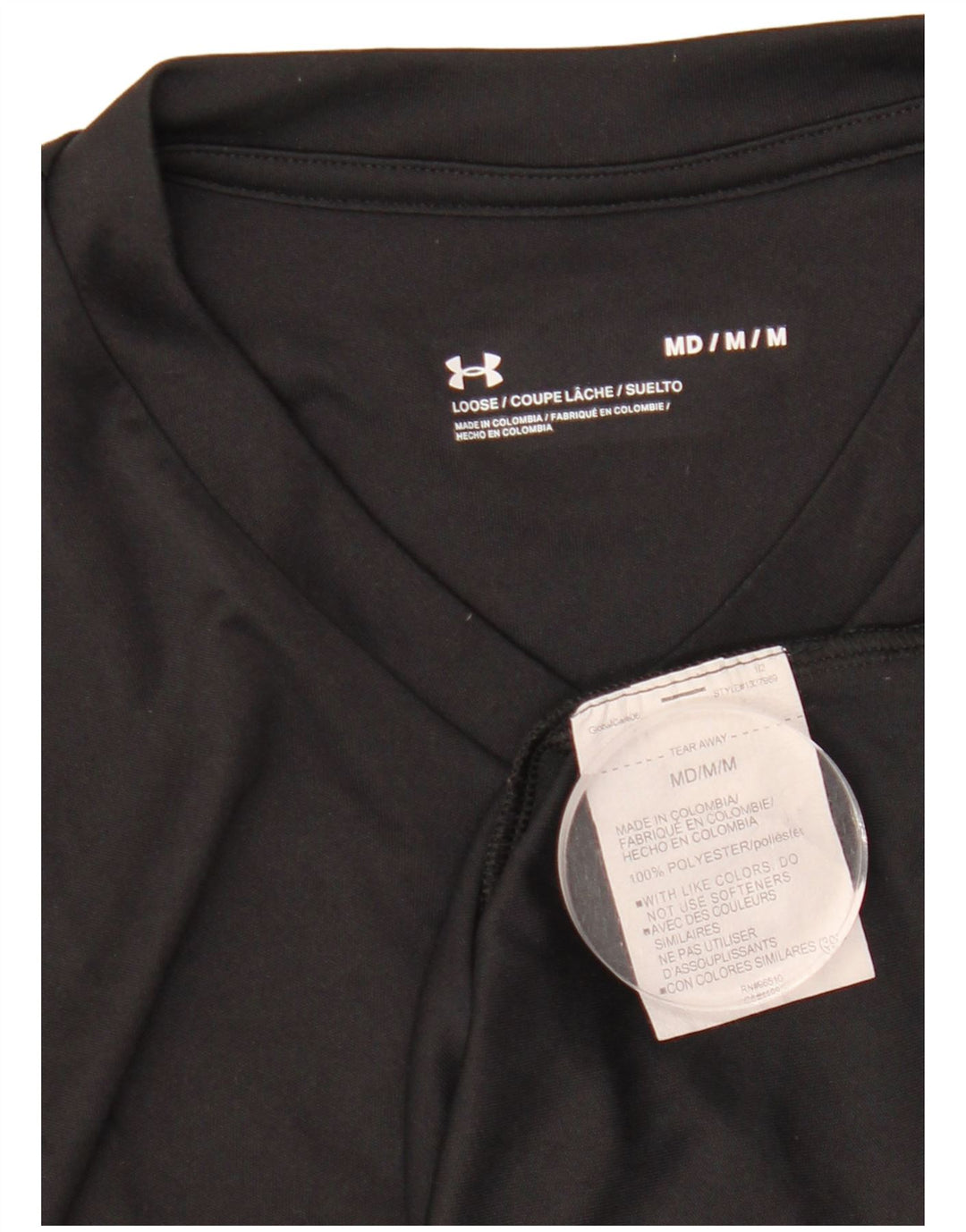 UNDER ARMOUR T-Shirt Homme Noir Moyen Polyester