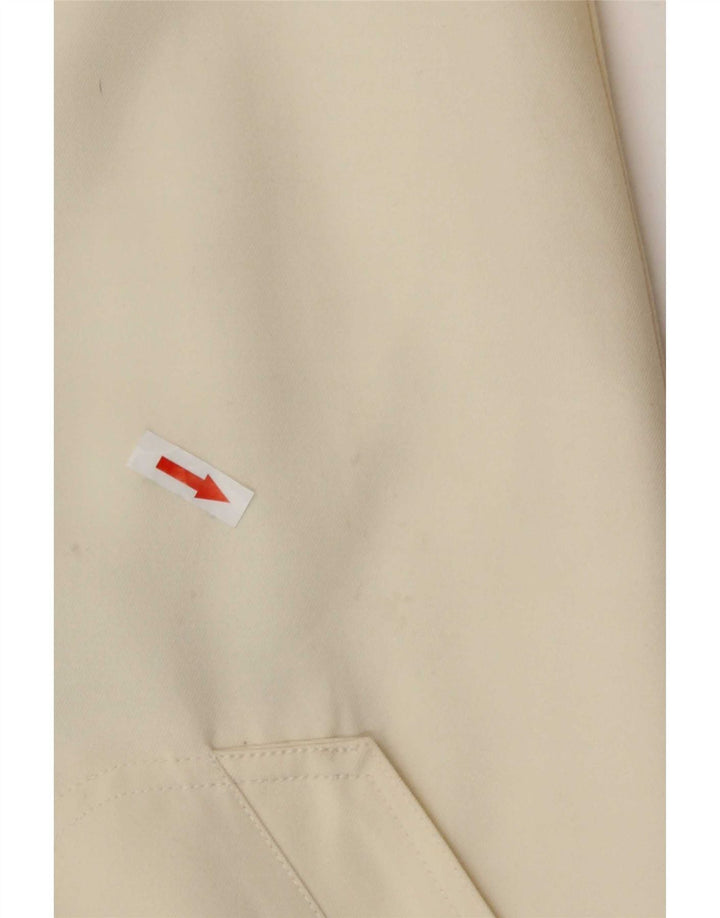 vintage Femme Trench Coat UK 8 Petit Off White Polyester