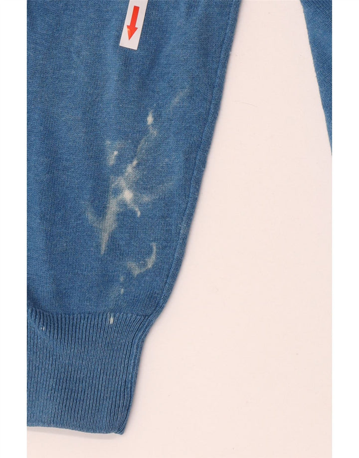 MARKS & SPENCER Pull col V pour homme Petit Bleu Coton