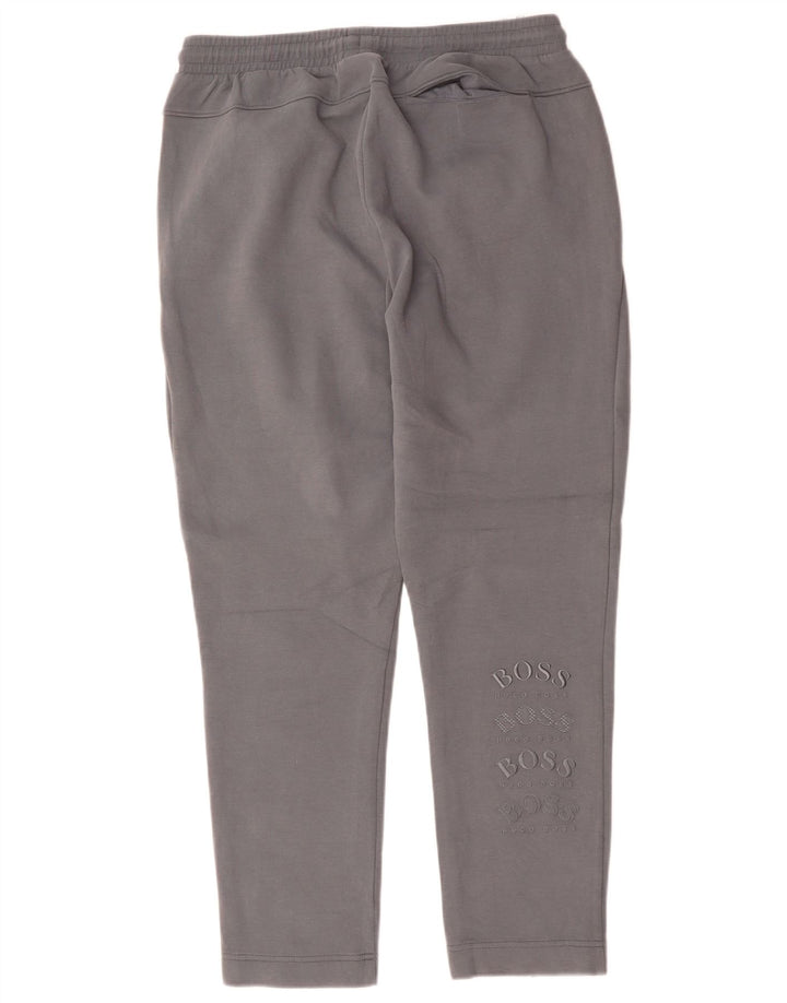 HUGO BOSS Homme Pantalon de survêtement graphique Large Gris Coton